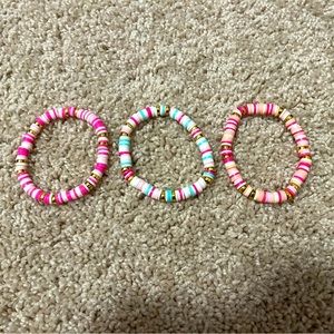 3 Heishi Bead bracelets